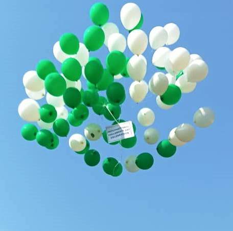 Balloon release at a celebration